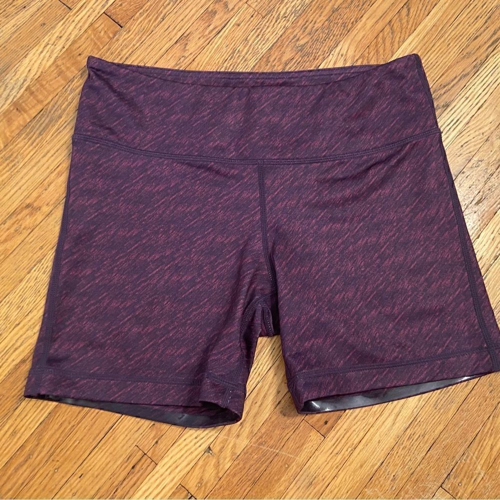 IAB MFG non slip heathered purple bike shorts